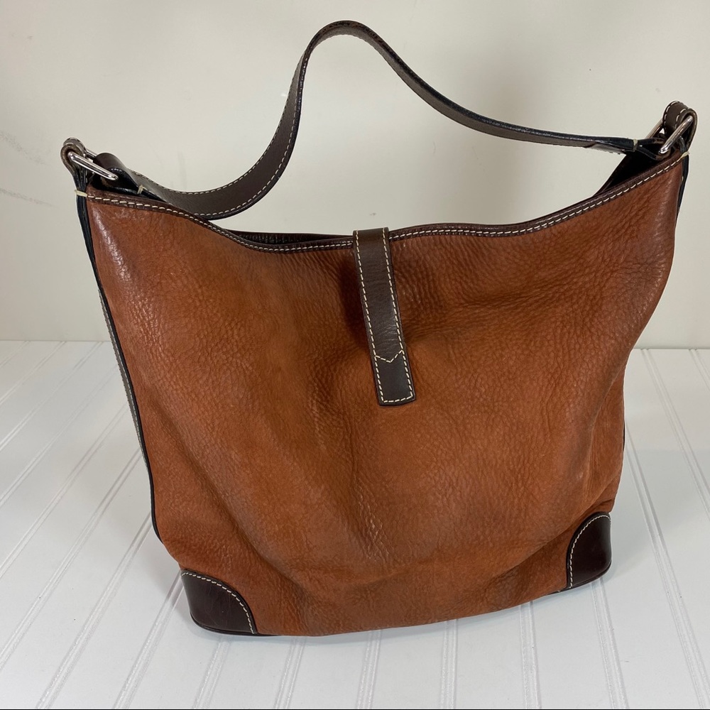 Dooney & Bourke Brown leather shoulder bag - Picture 5 of 16